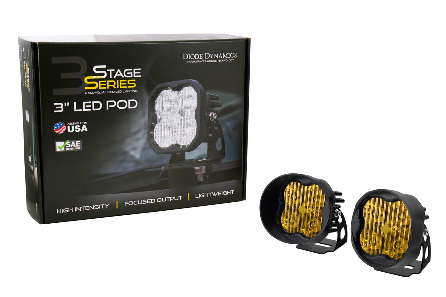 Diode Dynamics SAE Fog 3" LED Pod Lights for Elements